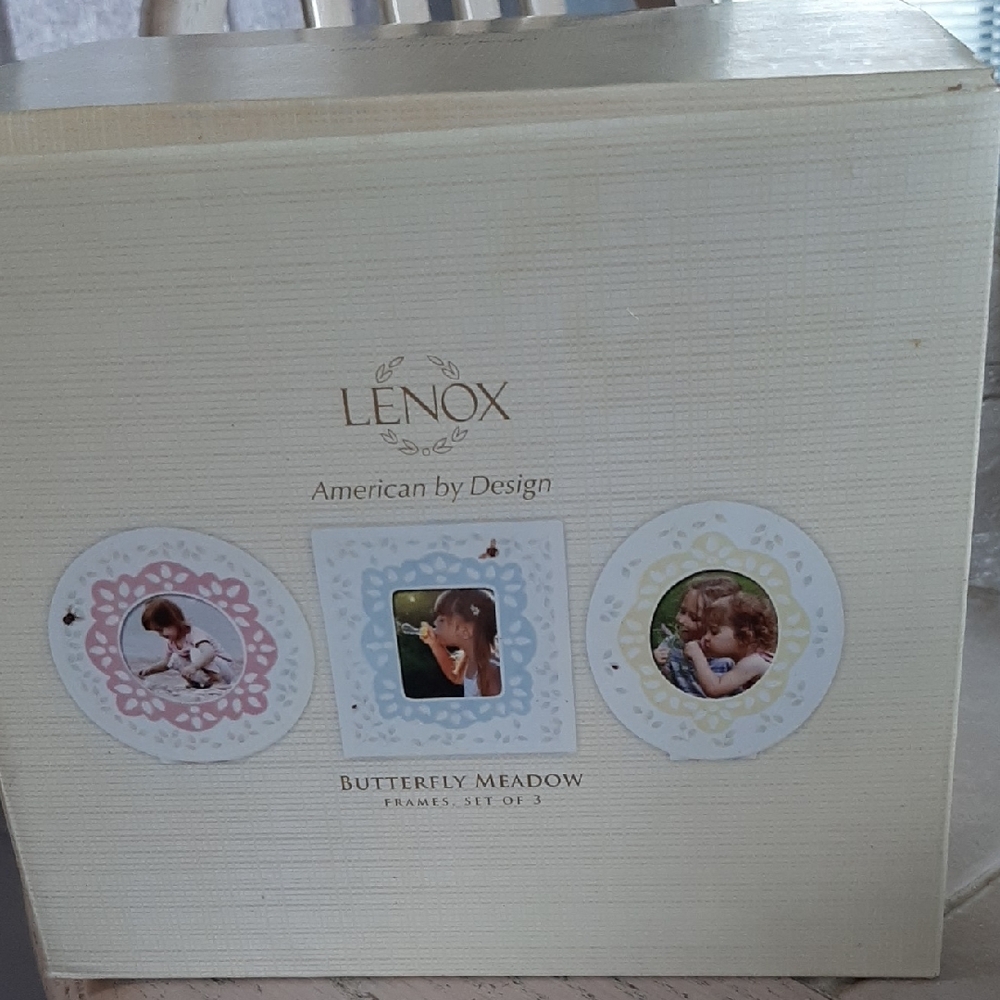 Lenox NIB Butterfly Meadow Photo Frame Set Of 3